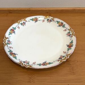 Antique GDA Limoges France Floral Gold Gilt Cabinet Plate 9" Decorative